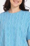 Rosaline Disco Daze Knit Cotton Shorts Set - Starlight Blue — thumbnail 5